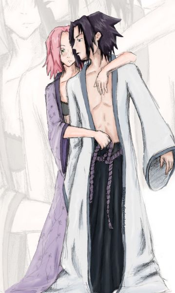 sasuke and sakura holding hands