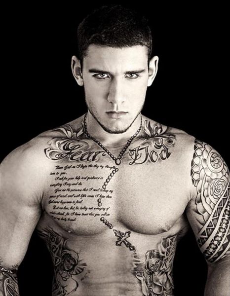 full front tattoos men