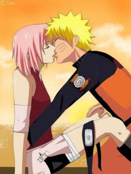 just naruto and sakura kiss