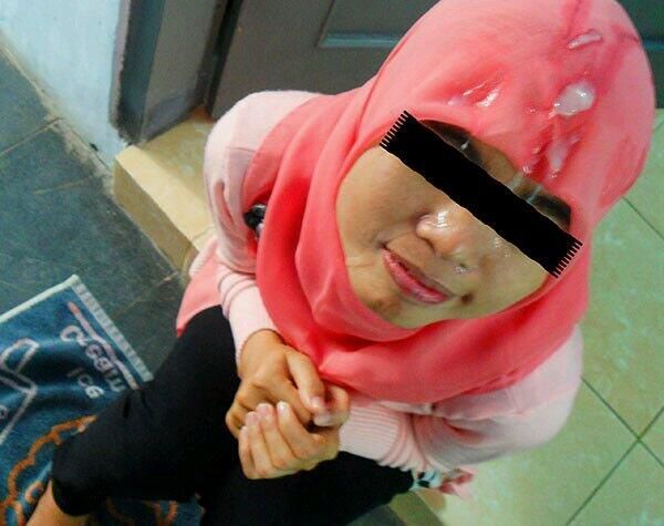 jilbab crot di muka jilbab ngemut