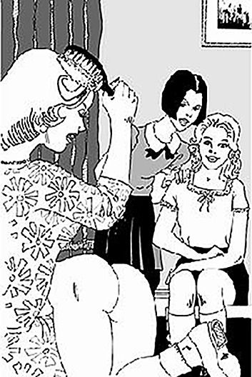 mother daughter old fashioned spankings